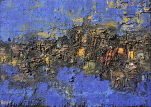 Borghi_Caruso (omaggio a Lucio Dalla), 2016, tecnica mista su tela, cm 100 x 140