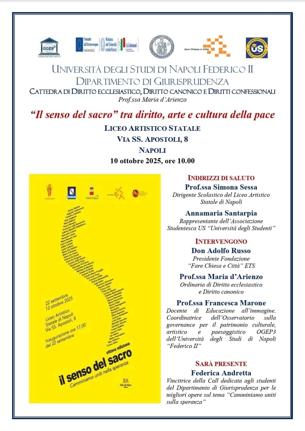 Il senso del sacro intervista alla dott.ssa D'Areinzo