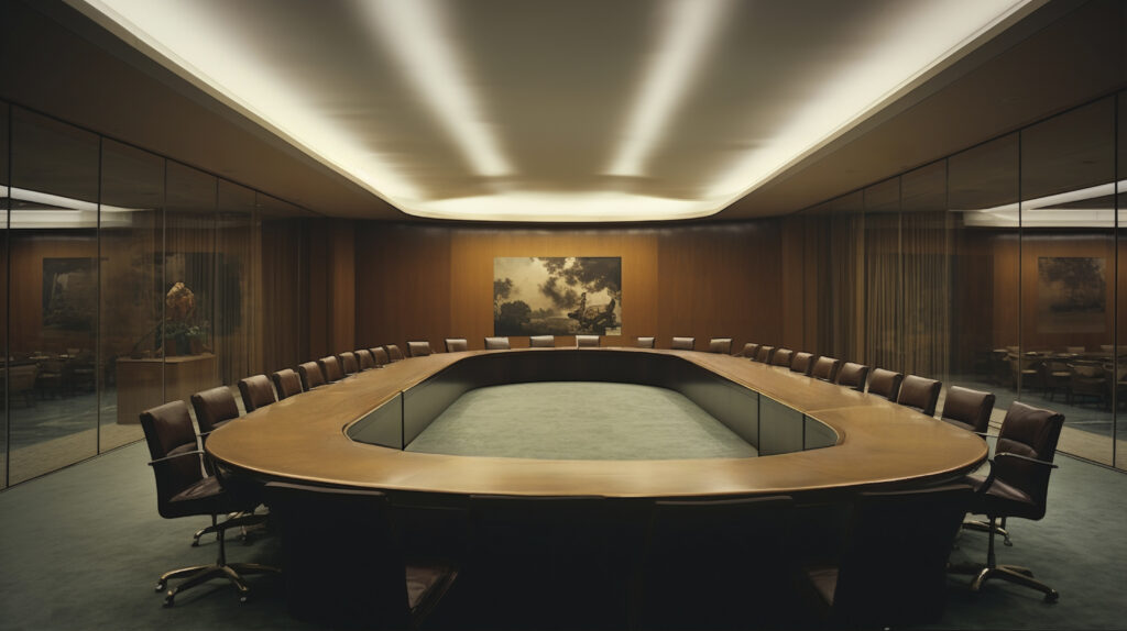 sala di politici vuota