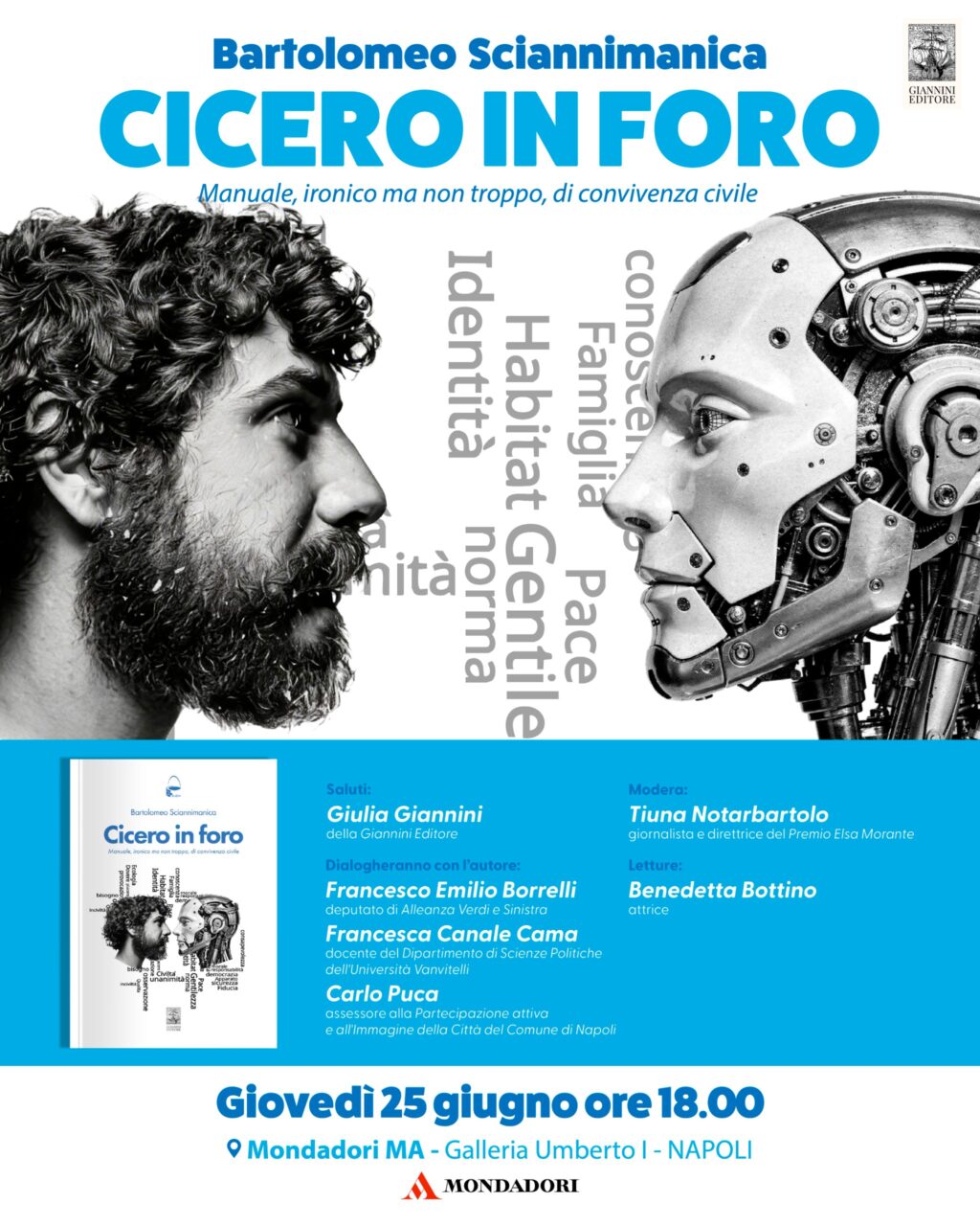Locandina presentazione Cicero in foro di Bartolomeo Sciannimanica