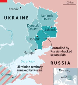 mappa donbass 2014/2022